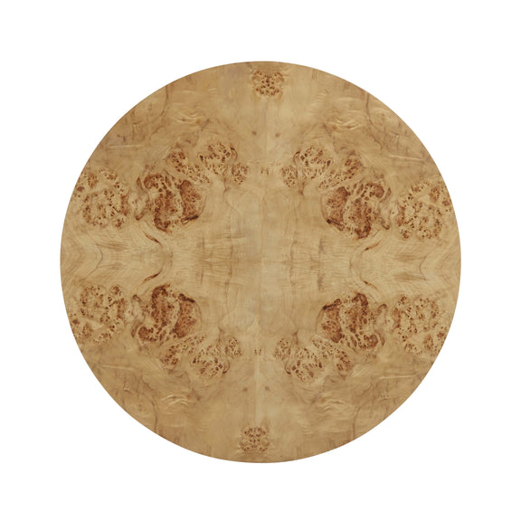 Fig 36" Natural Burl Drum Round Coffee Table