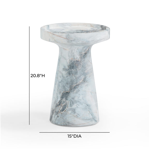 Zara Aegean Marble Indoor / Outdoor Side Table
