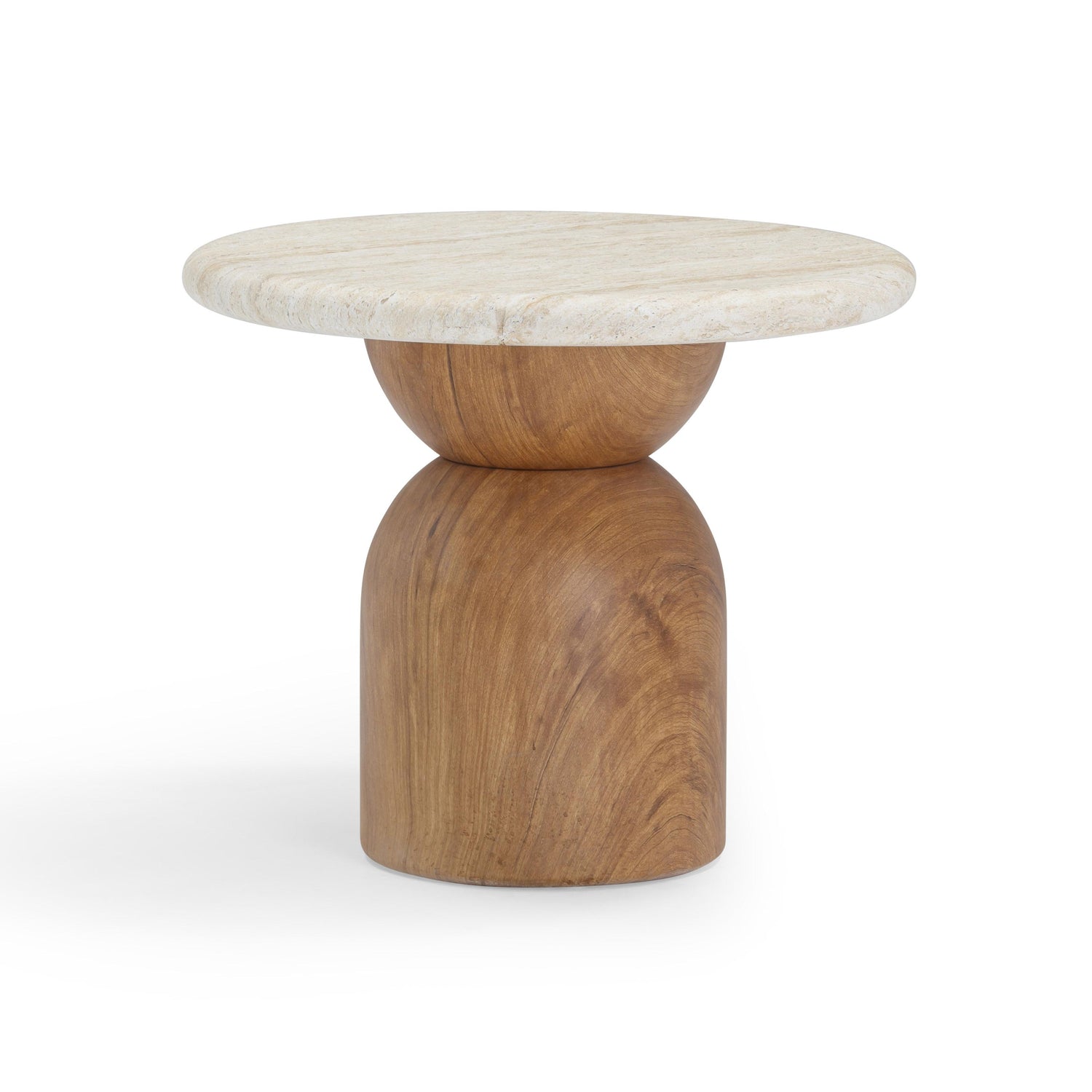 Cynthia Travertine Concrete Indoor / Outdoor Side Table