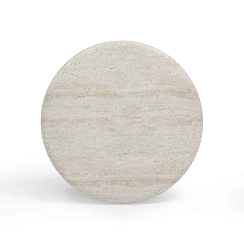 Cynthia Travertine Concrete Indoor / Outdoor Side Table