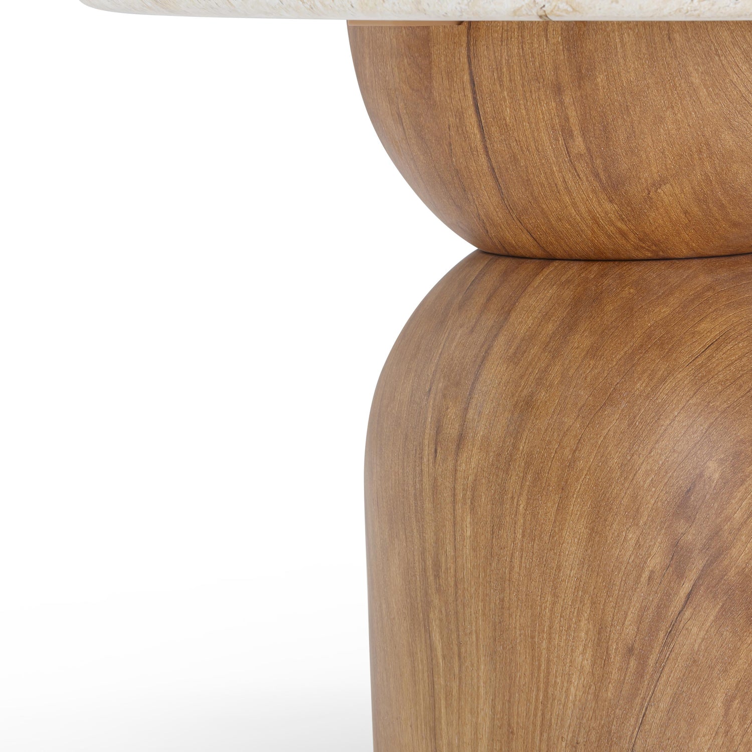 Cynthia Travertine Concrete Indoor / Outdoor Side Table