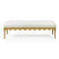 Oodle 56.5" Performance Vegan Mohair Bench - Cream / Natural Ash