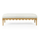 Oodle 56.5" Performance Vegan Mohair Bench - Cream / Natural Ash