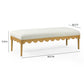 Oodle 56.5" Performance Vegan Mohair Bench - Cream / Natural Ash