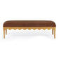 Oodle 56.5" Performance Vegan Mohair Bench - Bronze / Natural Ash