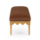 Oodle 56.5" Performance Vegan Mohair Bench - Bronze / Natural Ash