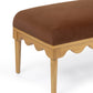 Oodle 56.5" Performance Vegan Mohair Bench - Bronze / Natural Ash