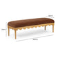 Oodle 56.5" Performance Vegan Mohair Bench - Bronze / Natural Ash