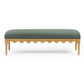Oodle 56.5" Performance Vegan Mohair Bench - Green / Natural Ash