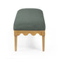 Oodle 56.5" Performance Vegan Mohair Bench - Green / Natural Ash