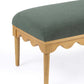 Oodle 56.5" Performance Vegan Mohair Bench - Green / Natural Ash