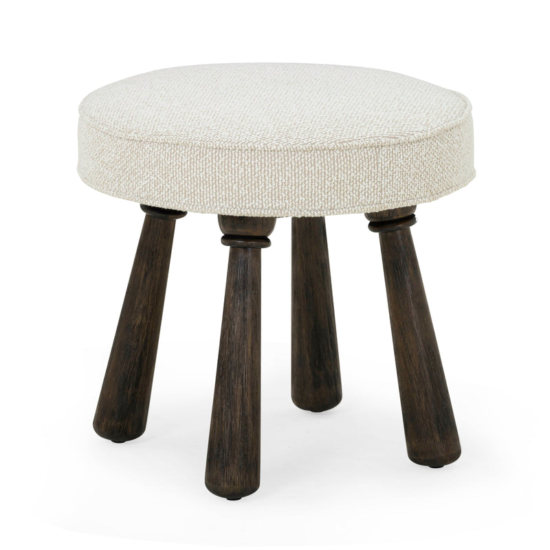 Pookie Performance Boucle Accent Stool - Cream