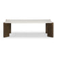 Restis 52" Cream Quartz Rectangular Coffee Table