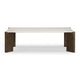 Restis 52" Cream Quartz Rectangular Coffee Table