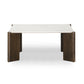 Restis 33.5" Cream Quartz Square Coffee Table
