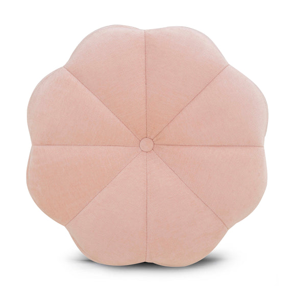 Fleur Textured Performance Velvet Storage Ottoman - Pink