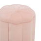 Fleur Textured Performance Velvet Storage Ottoman - Pink
