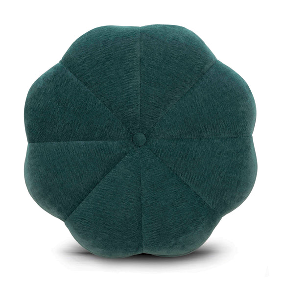 Fleur Textured Performance Velvet Storage Ottoman - Peacock