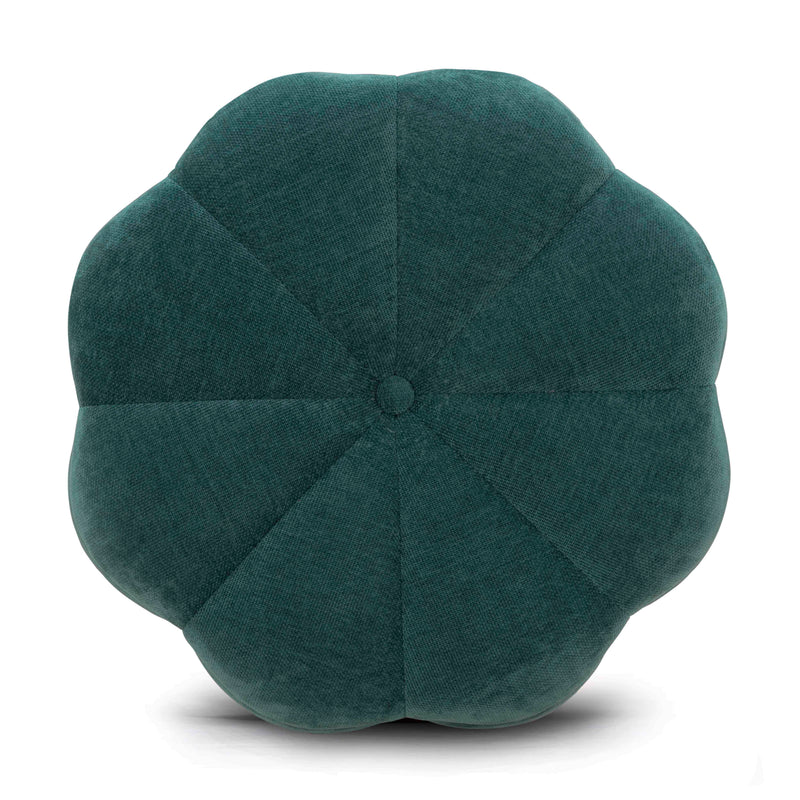 Fleur Textured Performance Velvet Storage Ottoman - Peacock