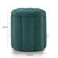 Fleur Textured Performance Velvet Storage Ottoman - Peacock
