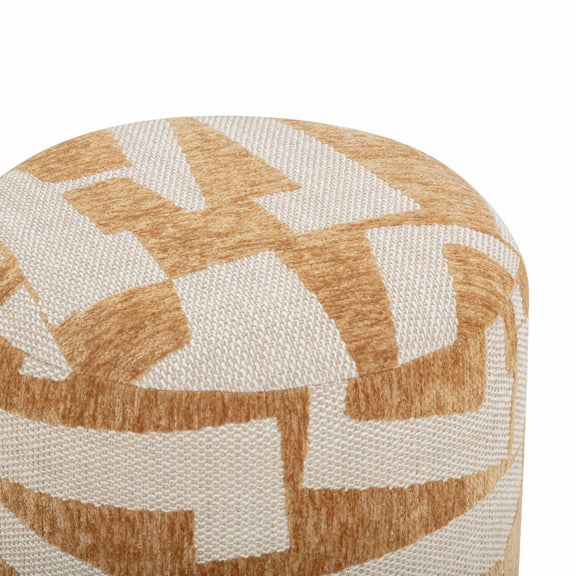 Bisou Performance Jacquard Ottoman - Curry