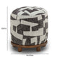 Bisou Performance Jacquard Ottoman - Black