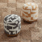 Bisou Performance Jacquard Ottoman - Black