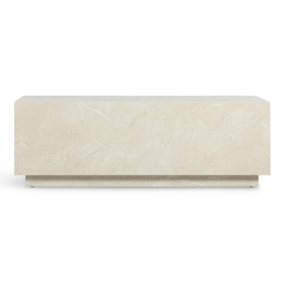 Romy 47" Rectangular Coffee Table - Faux Travertine
