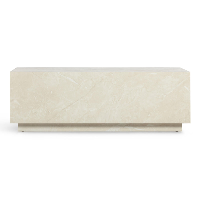 Romy 47" Rectangular Coffee Table - Faux Travertine