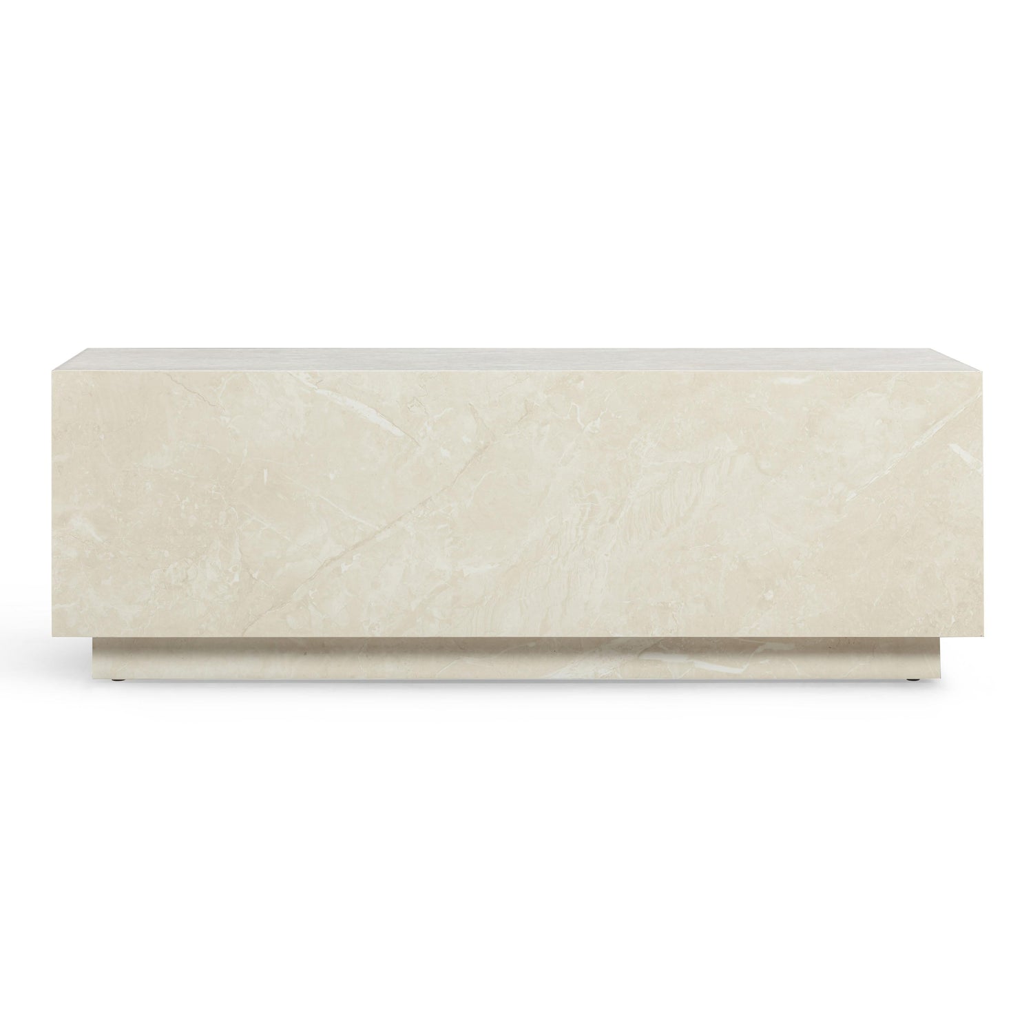 Romy 47" Rectangular Coffee Table - Faux Travertine
