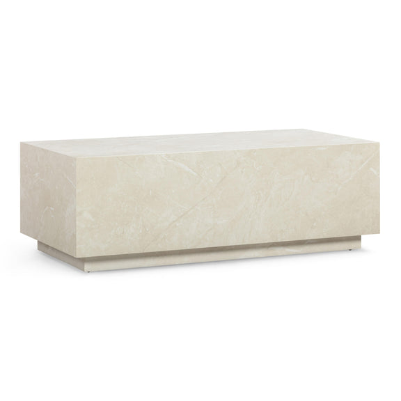 Romy 47" Rectangular Coffee Table - Faux Travertine