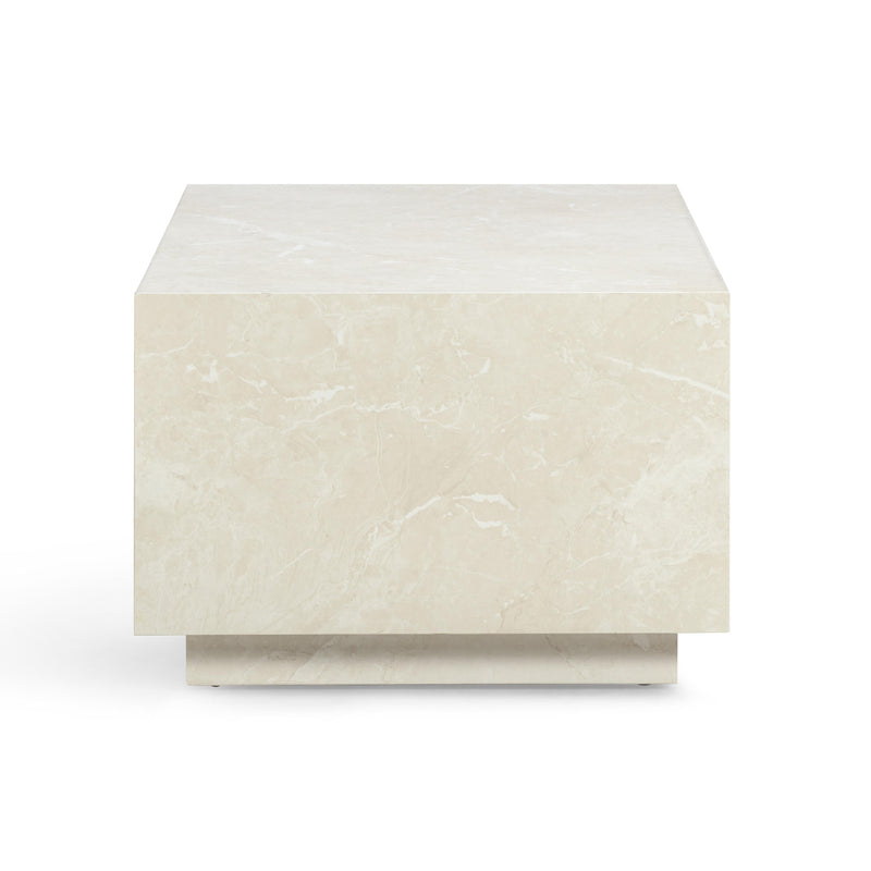 Romy 47" Rectangular Coffee Table - Faux Travertine