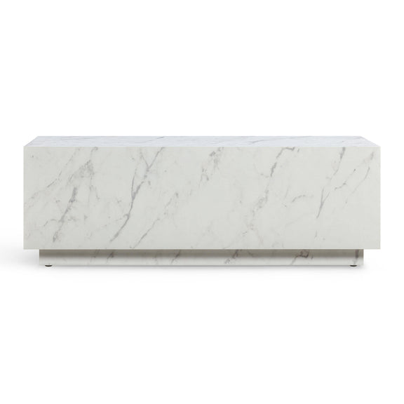 Romy 47" Rectangular Coffee Table - Faux Marble