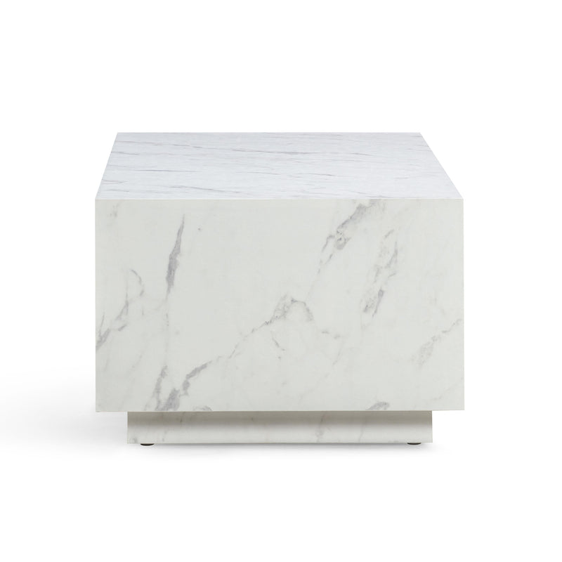 Romy 47" Rectangular Coffee Table - Faux Marble