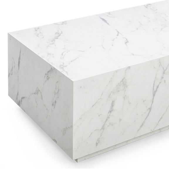Romy 47" Rectangular Coffee Table - Faux Marble