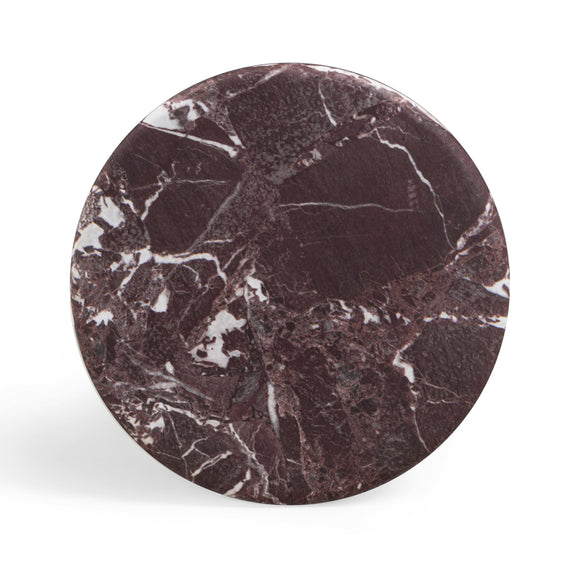Delta Concrete Indoor/Outdoor Round Side Table - Red Levanto