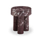 Delta Concrete Indoor/Outdoor Round Side Table - Red Levanto