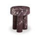 Delta Concrete Indoor/Outdoor Round Side Table - Red Levanto