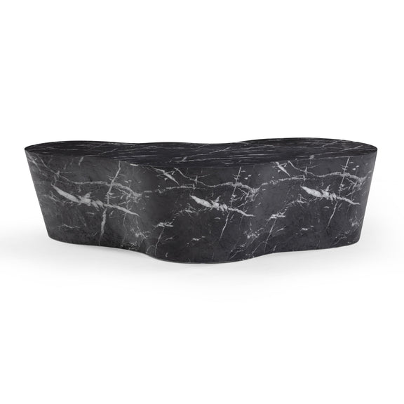 Slab 59" Concrete Indoor/Outdoor Coffee Table - Black Marble