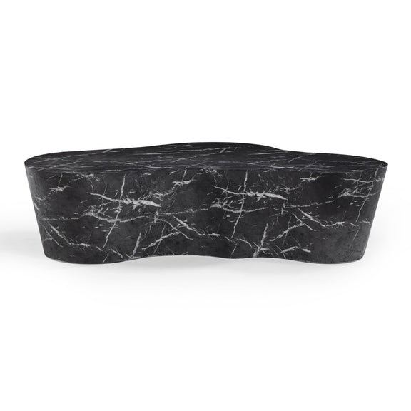 Slab 59" Concrete Indoor/Outdoor Coffee Table - Black Marble