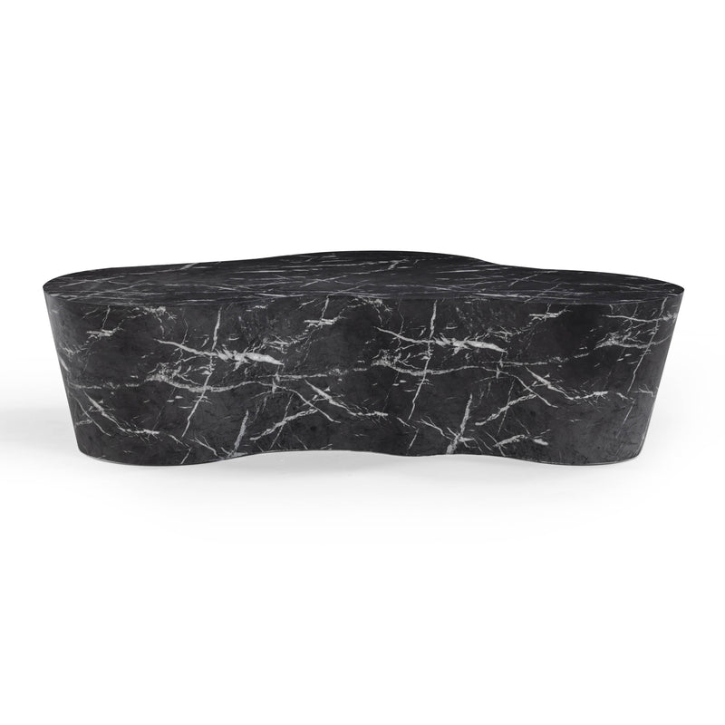 Slab 59" Concrete Indoor/Outdoor Coffee Table - Black Marble