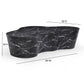 Slab 59" Concrete Indoor/Outdoor Coffee Table - Black Marble
