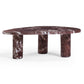Libby Faux Red Levanto Marble Indoor/Outdoor Coffee Table (36"-48") - 36"
