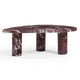Libby Faux Red Levanto Marble Indoor/Outdoor Coffee Table (36"-48") - 36"
