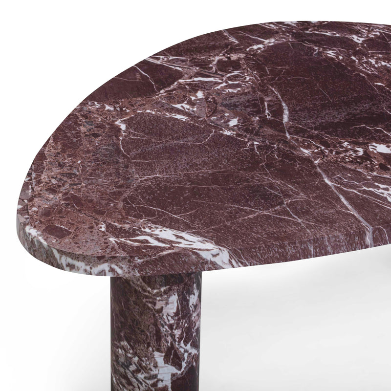 Libby Faux Red Levanto Marble Indoor/Outdoor Coffee Table (36"-48") - 36"