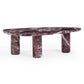 Libby Faux Red Levanto Marble Indoor/Outdoor Coffee Table (36"-48") - 48"