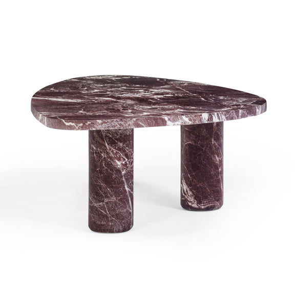 Libby Faux Red Levanto Marble Indoor/Outdoor Coffee Table (36"-48") - 48"