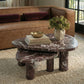 Libby Faux Red Levanto Marble Indoor/Outdoor Coffee Table (36"-48") - 48"