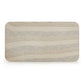 Tyche 55" Faux Travertine Indoor/Outdoor Concrete Rectangular Coffee Table