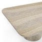Tyche 55" Faux Travertine Indoor/Outdoor Concrete Rectangular Coffee Table
